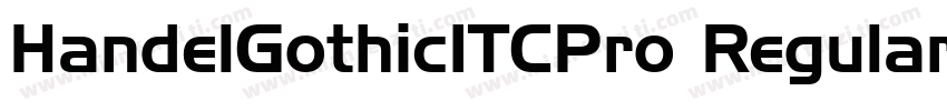 HandelGothicITCPro Regular字体转换
